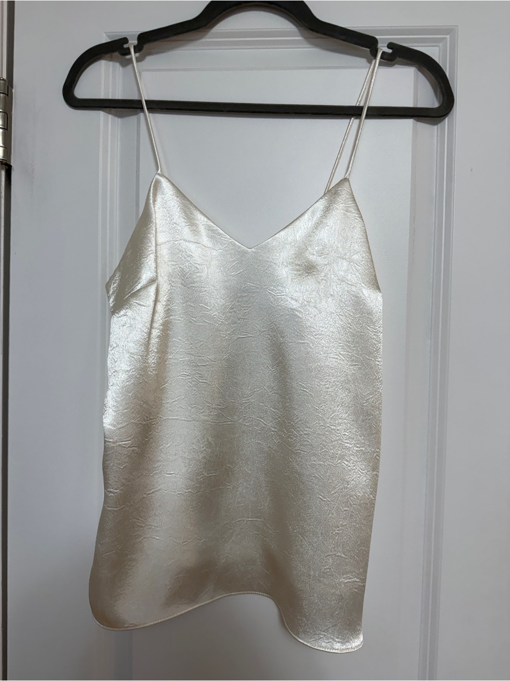 Nine West Shimmery Champagne Satin V-Neck Cami